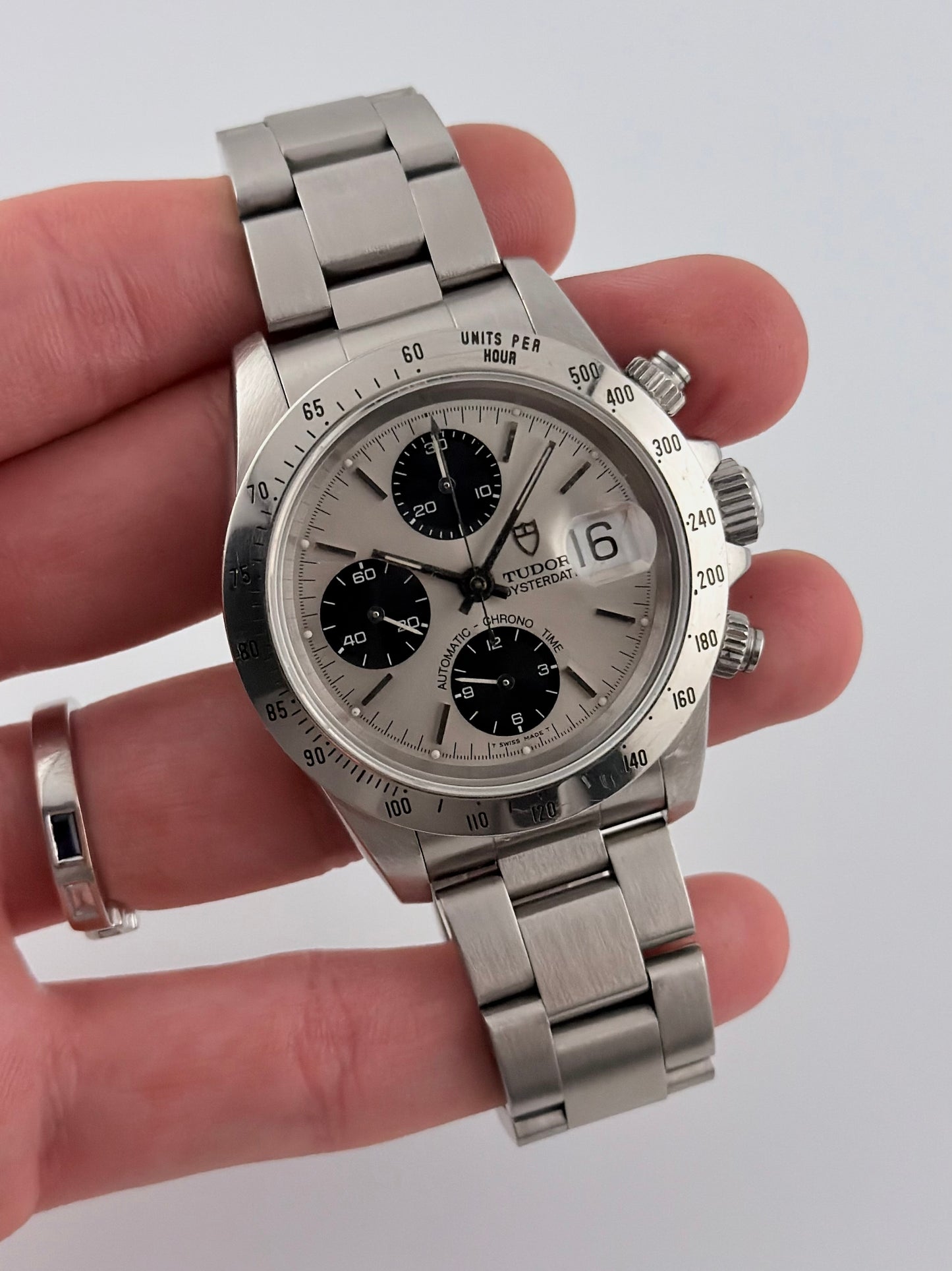 Tudor Oysterdate Automatic Chrono Time - 79280 - Silver Panda Dial - FULL SET!