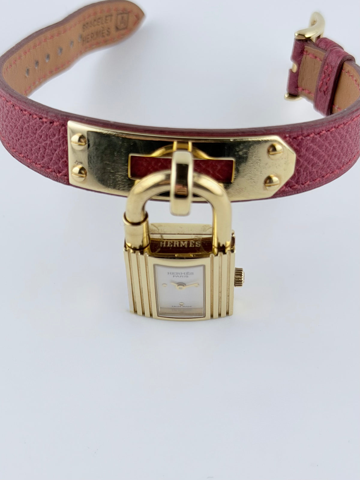 Hermes Paris Kelly Lock Watch - White - with Box and Papers