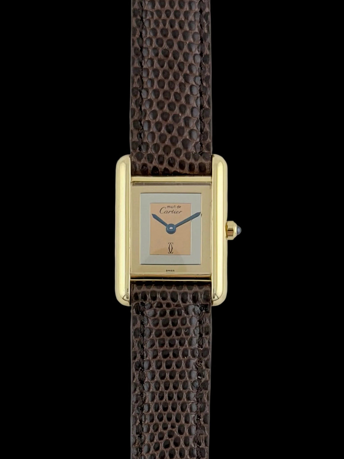 Cartier Must de Paris Tank Quartz - 3-66001 -Trinity Dial - with Cartier pouch