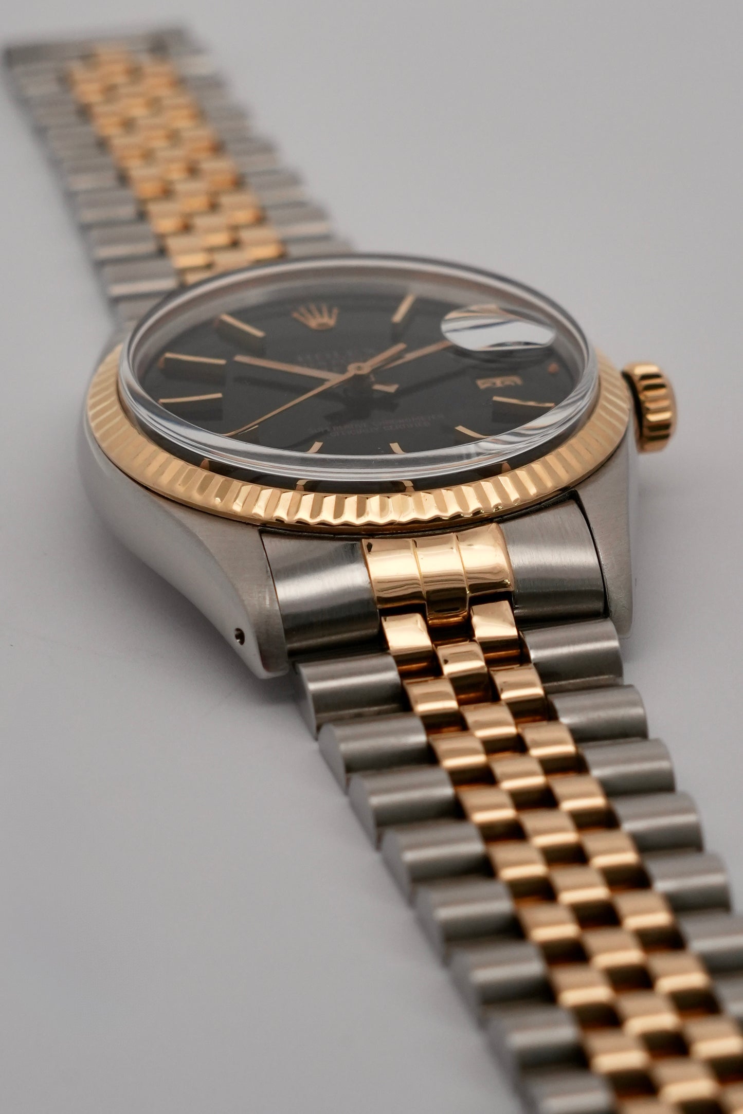 Rolex Datejust Oyster Perpetual 16013 - Two-Tone - Black Dial - Exceptional Condition