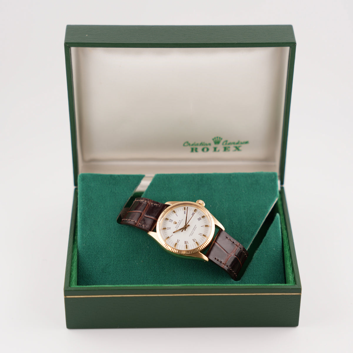 Rolex Oyster Perpetual Automatic - 1005 - 18k Gold - Box and Papers