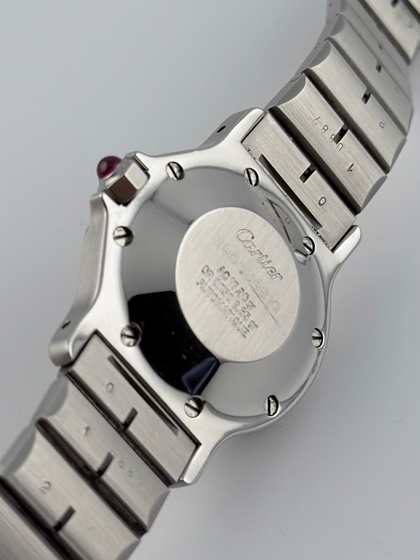 Cartier Santos Octagon Automatic Date - 2966 - RARE! - Box and Papers!