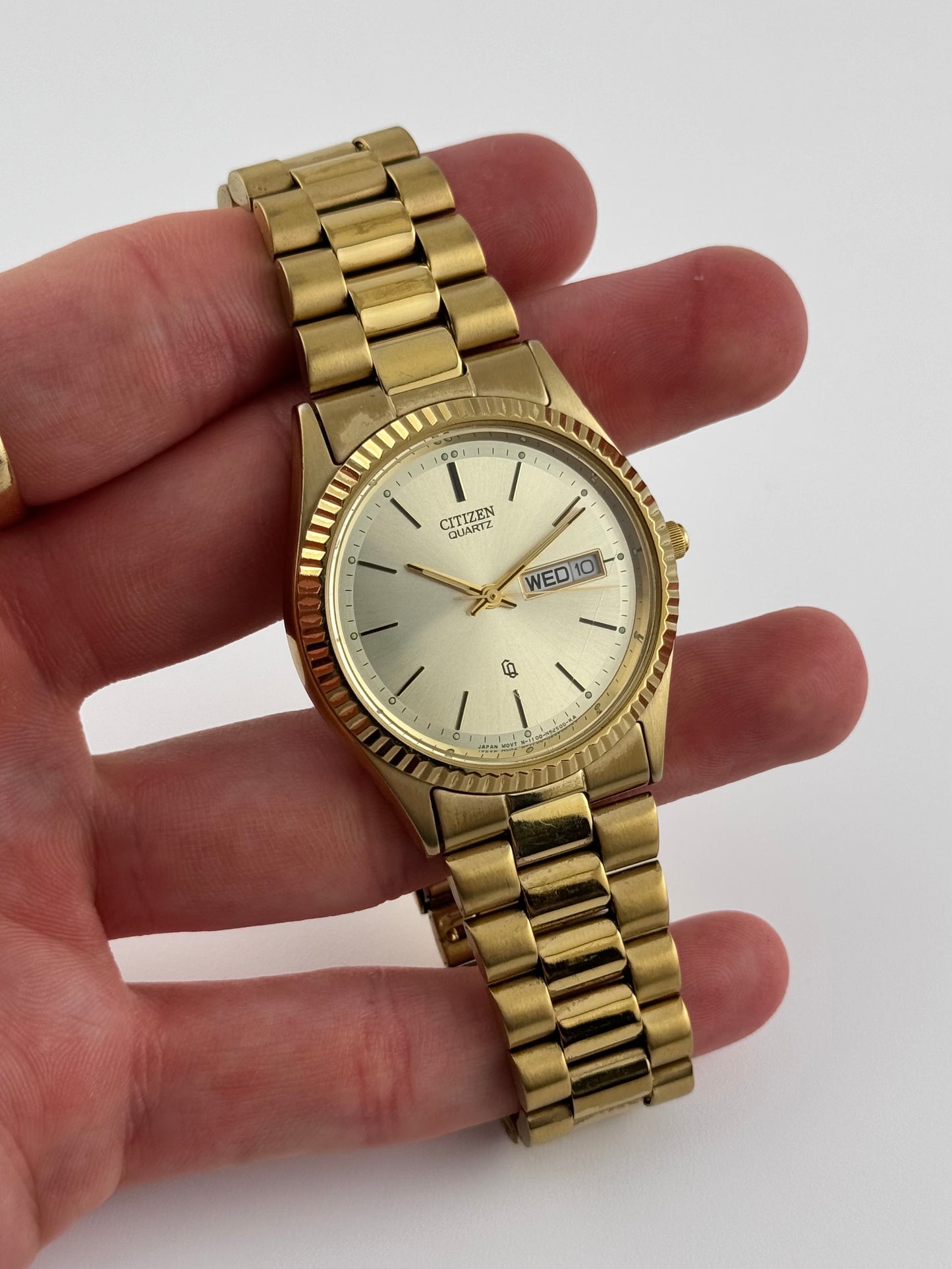 Citizen CQ Quartz Day-Date Sunburst Dial