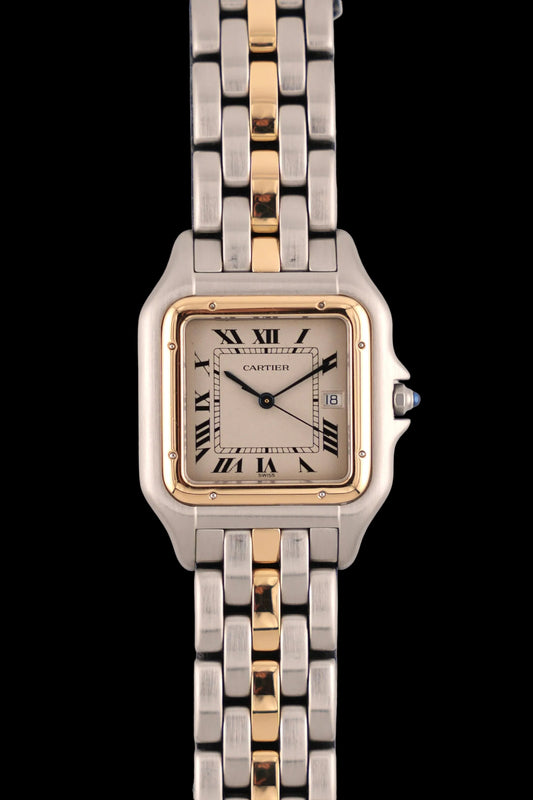 Cartier Panthere Jumbo Quartz Date - 187957 - Two-Tone - Exceptional Condition