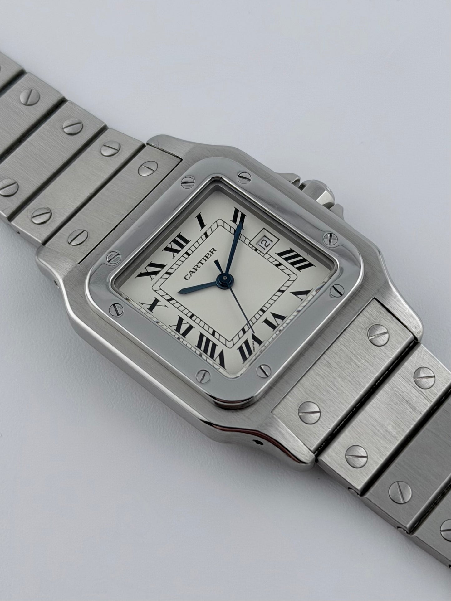 Cartier Santos Carree Automatic Date - 2960 - Rare All Steel