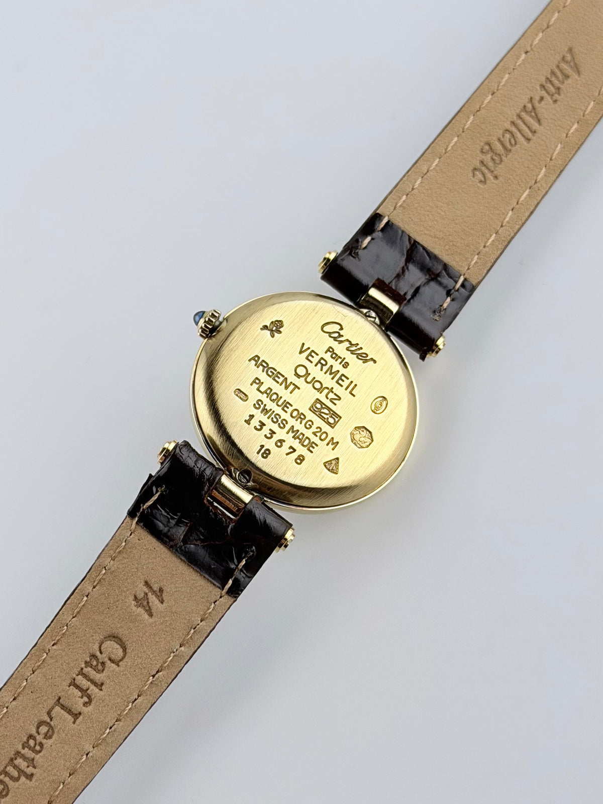 Cartier must de Vendome Quartz - 18 - Burgundy Roman Numeral Dial