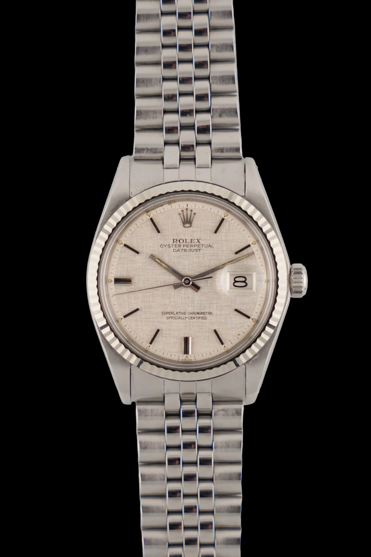 Rolex Datejust Oyster Perpetual Automatic - 1601 - Linen Dial - 18ct white gold bezel
