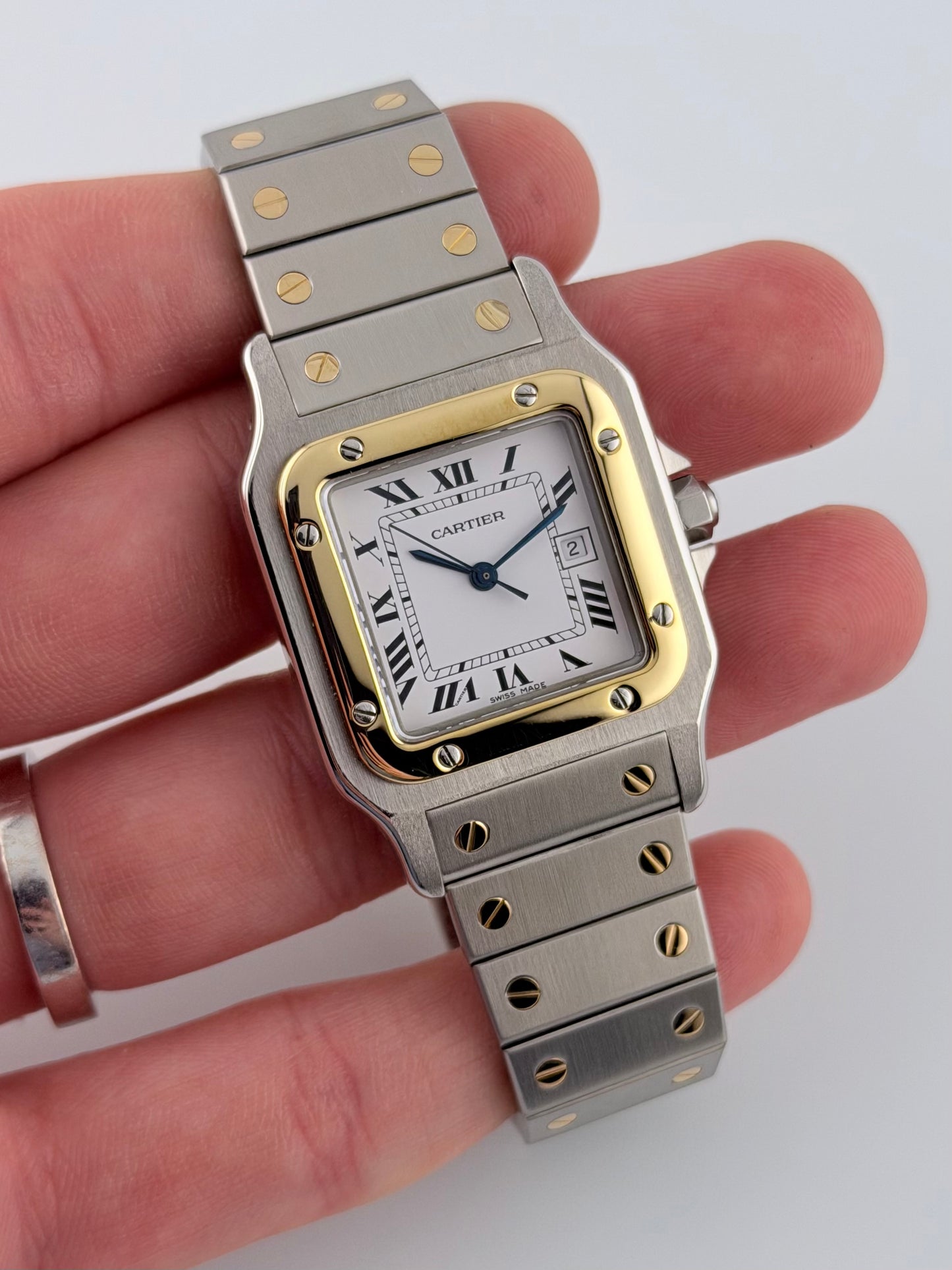 Cartier Santos Carree Automatic Date - Bi Metal - 2961