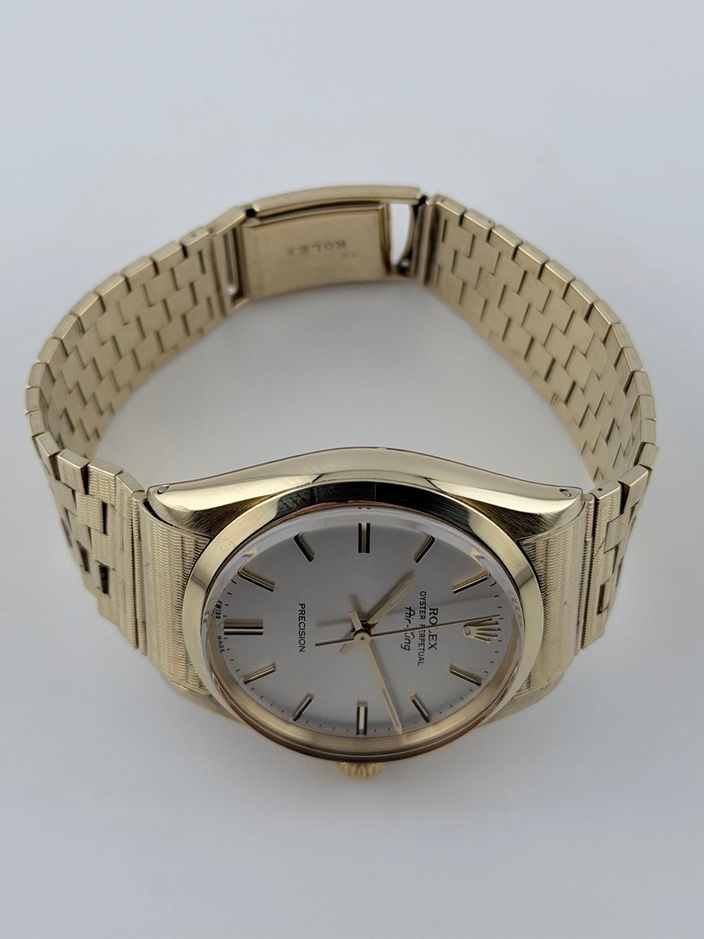 Rolex Air King Automatic - 5500 - Solid 9ct Gold - Ultra Rare Gold Brick Bracelet