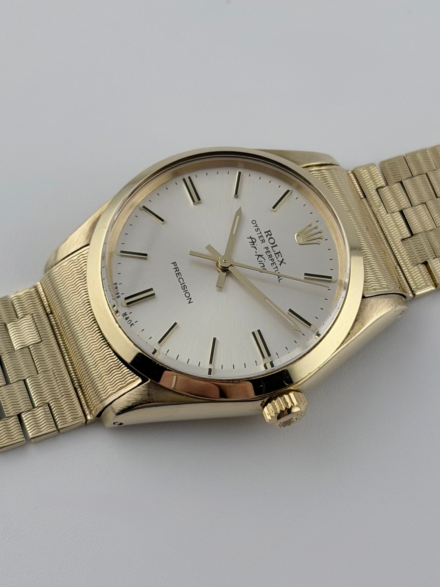 Rolex Air King Automatic - 5500 - Solid 9ct Gold - Ultra Rare Gold Brick Bracelet