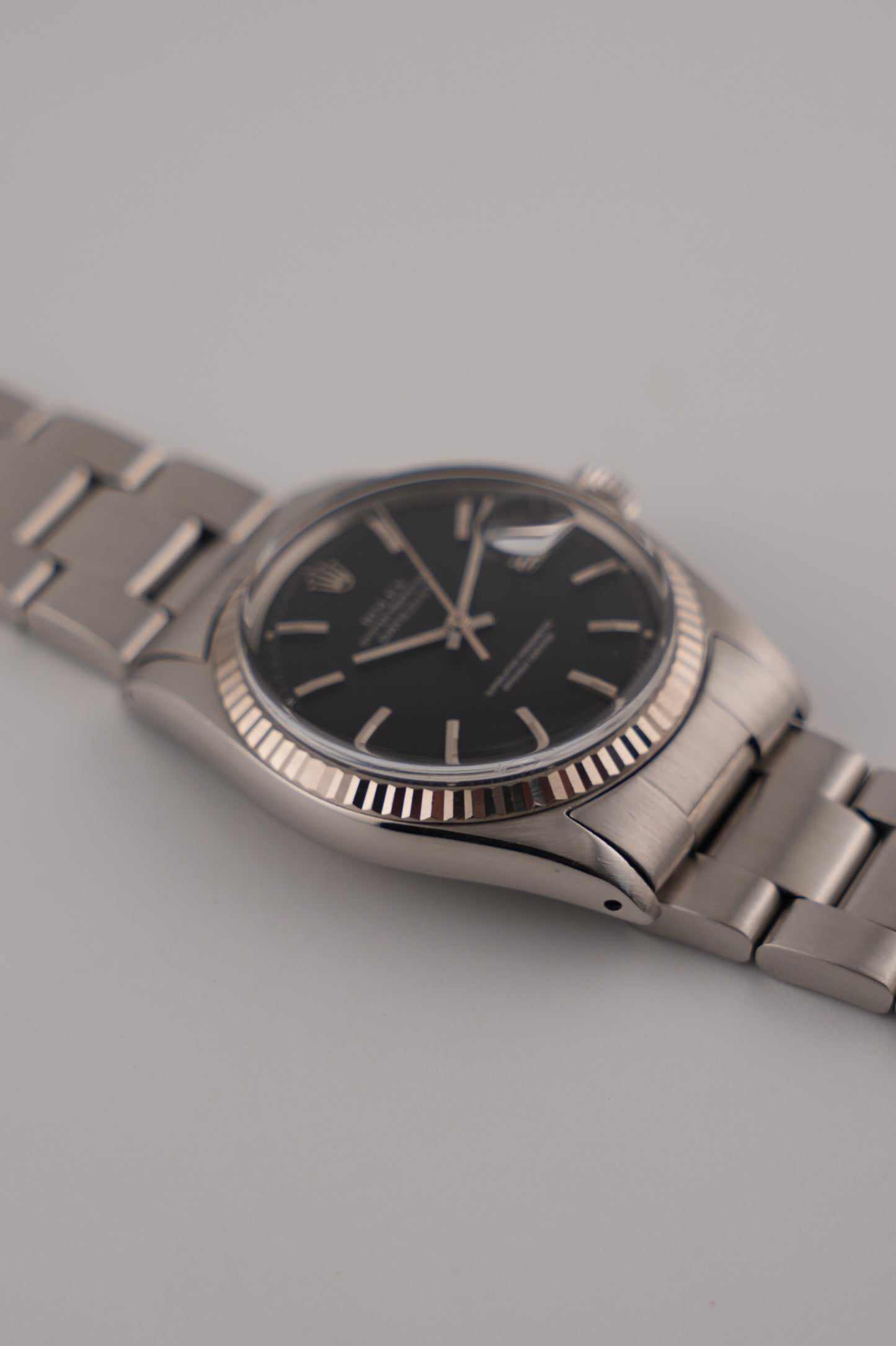 Rolex Datejust Oyster Perpetual Automatic - Rare Matte Black Dial - 1601