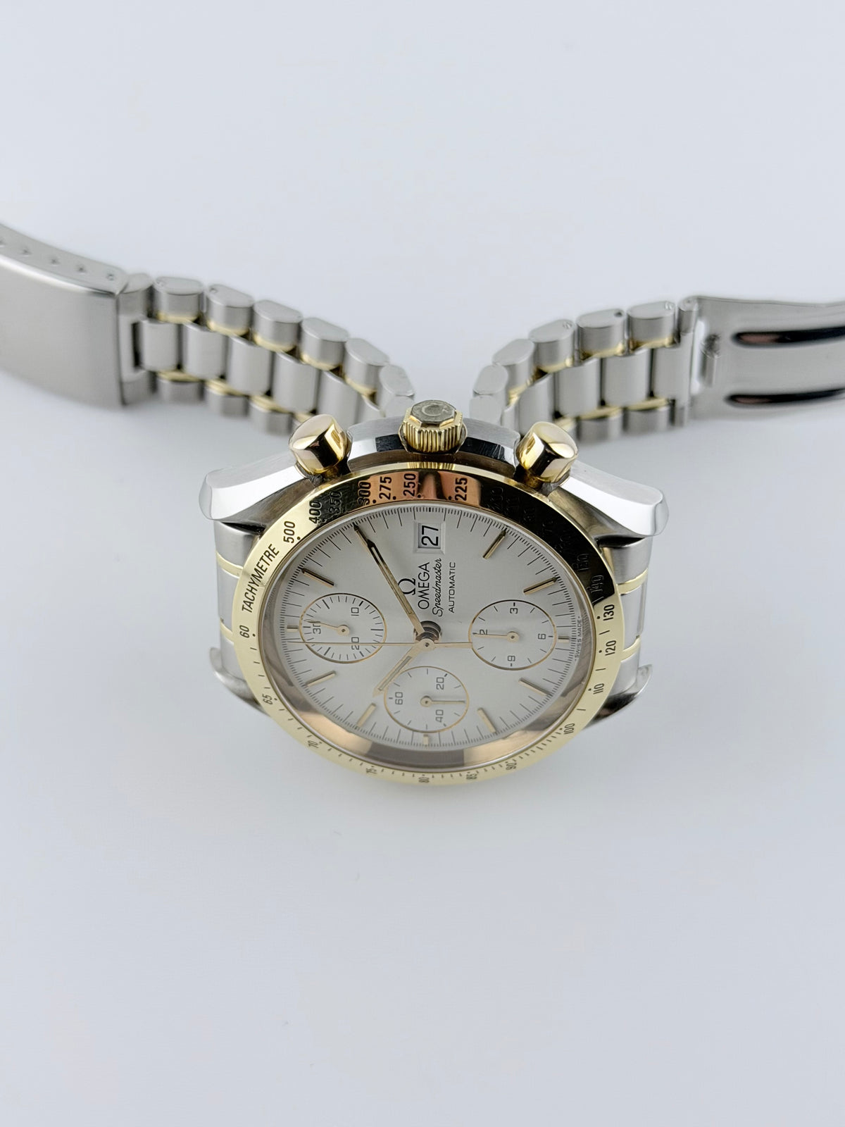 Omega Speedmaster Automatic Chronograph Date - Two-Tone - 375.0043 - Exceptional Condition