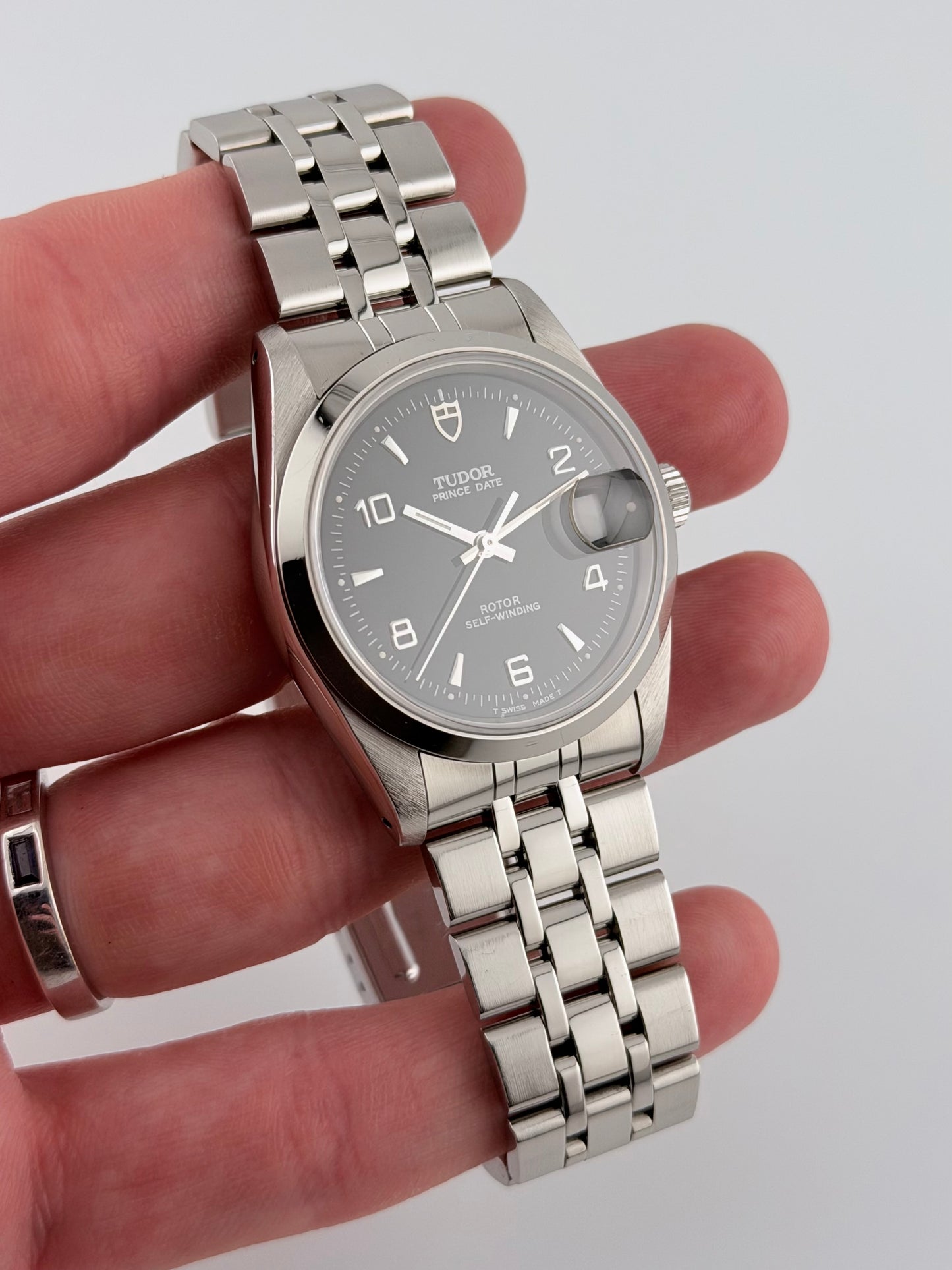 Tudor Prince Date 74000N - Black Arabic Dial