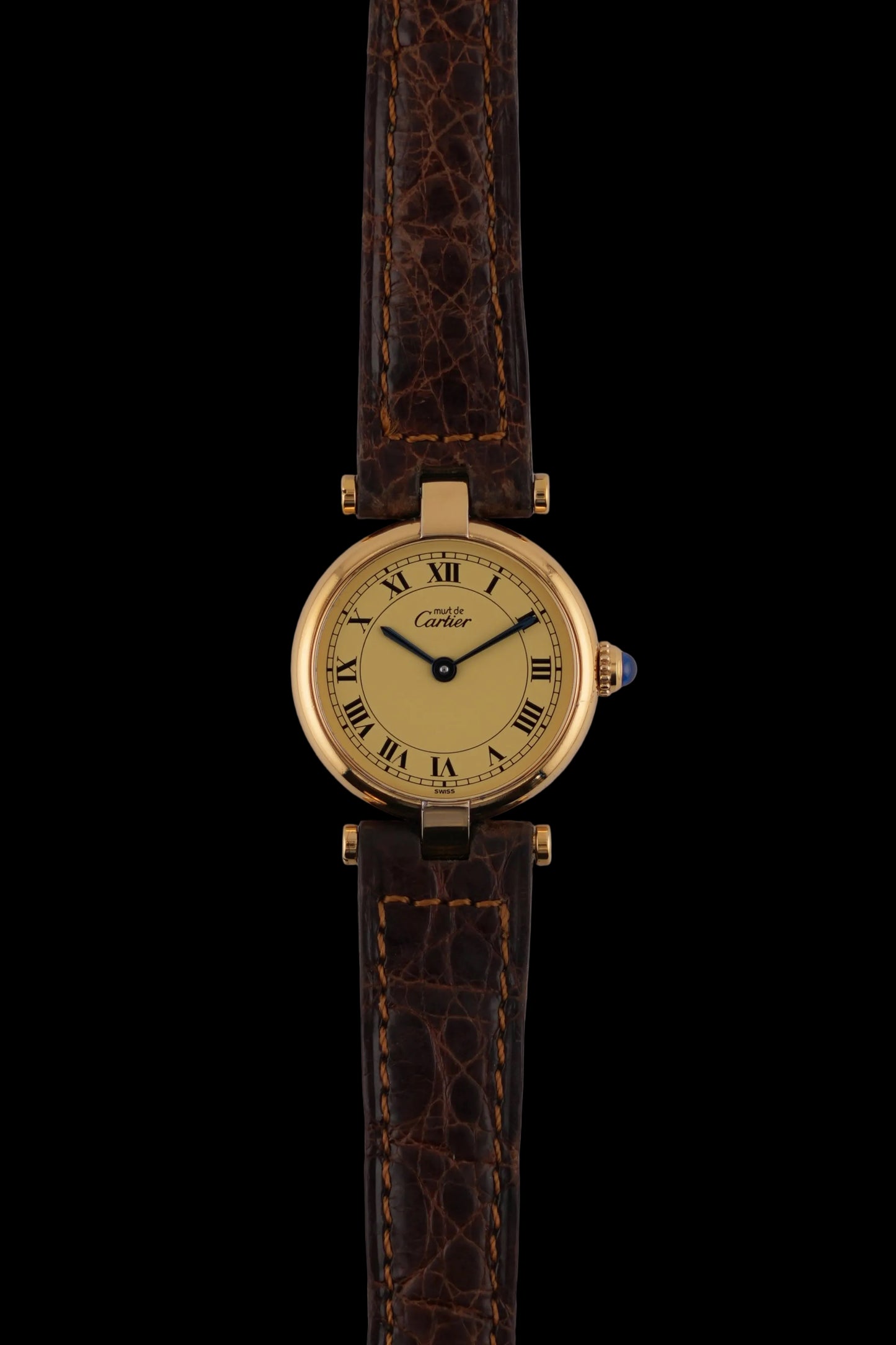 Cartier must de Vendome Quartz - 590004 - Ladies - Ivory Dial - Original Strap