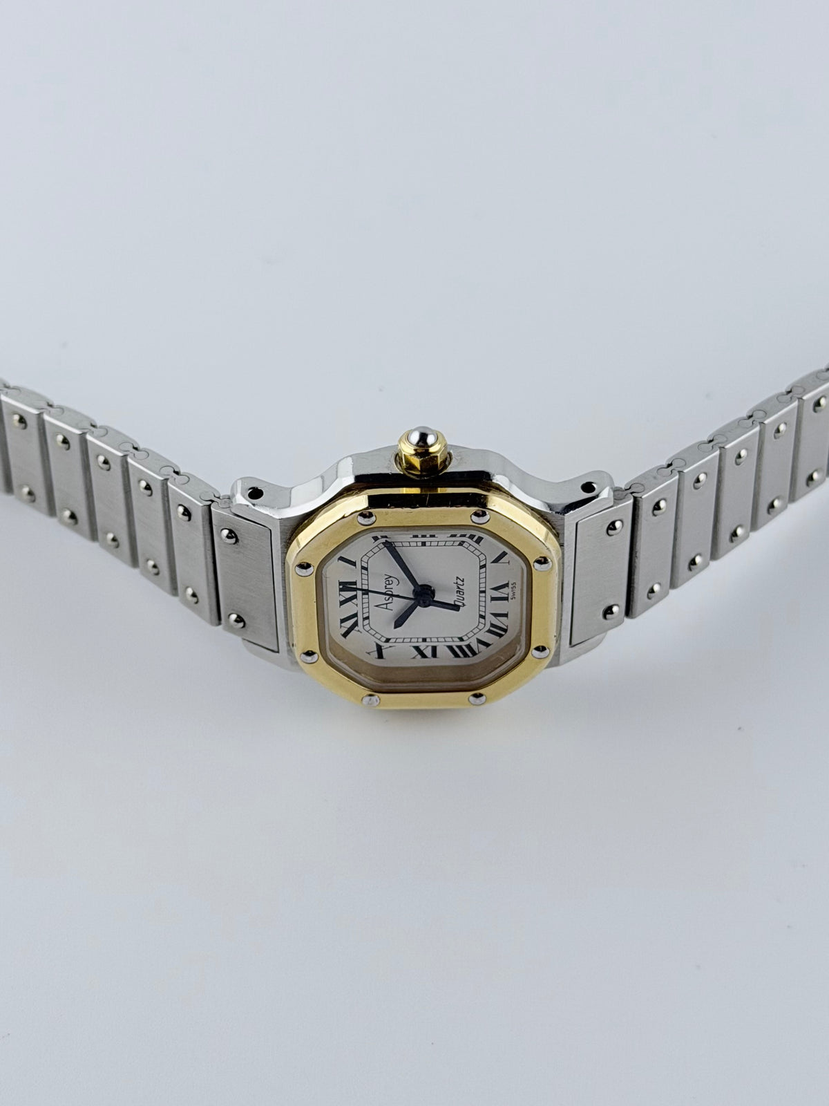 Asprey Quartz "Santos" Octagon - Two-tone - 554 - Ladies
