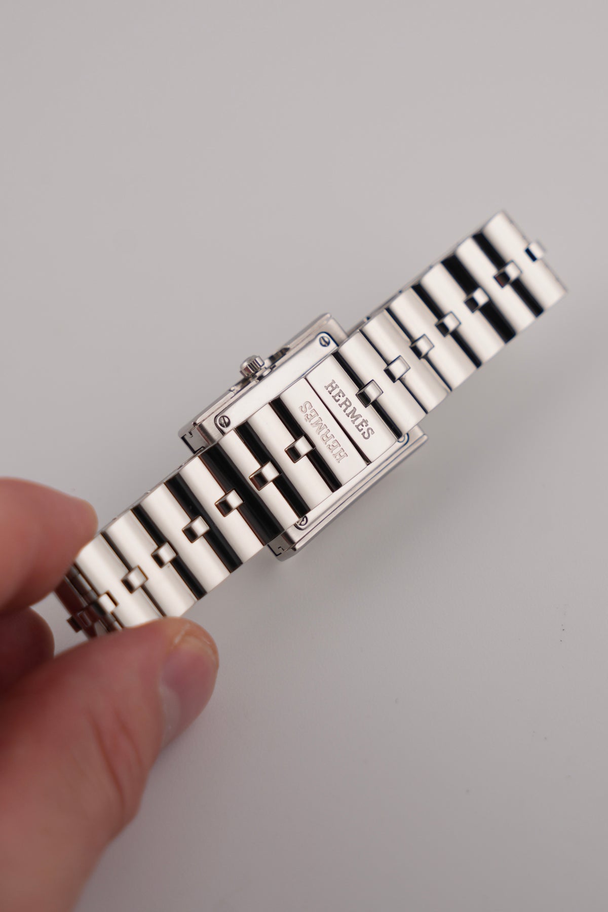 Hermes Paris Belt BE1.110 - White Chevron Dial - near mint