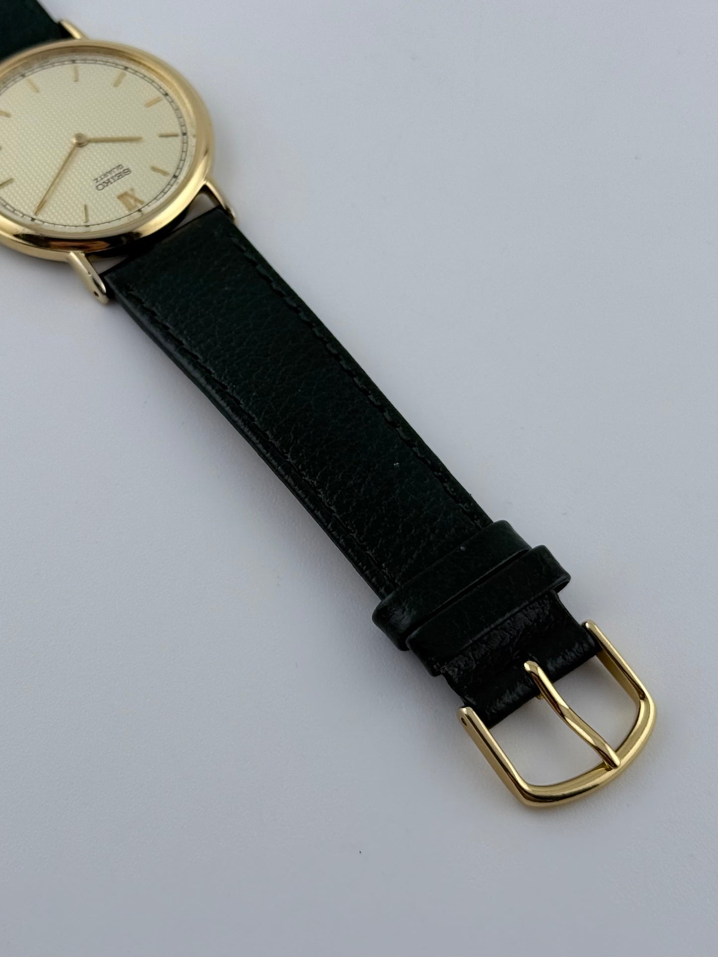 Seiko Quartz Dress Watch - 7N00-8A00 - Waffle Dial