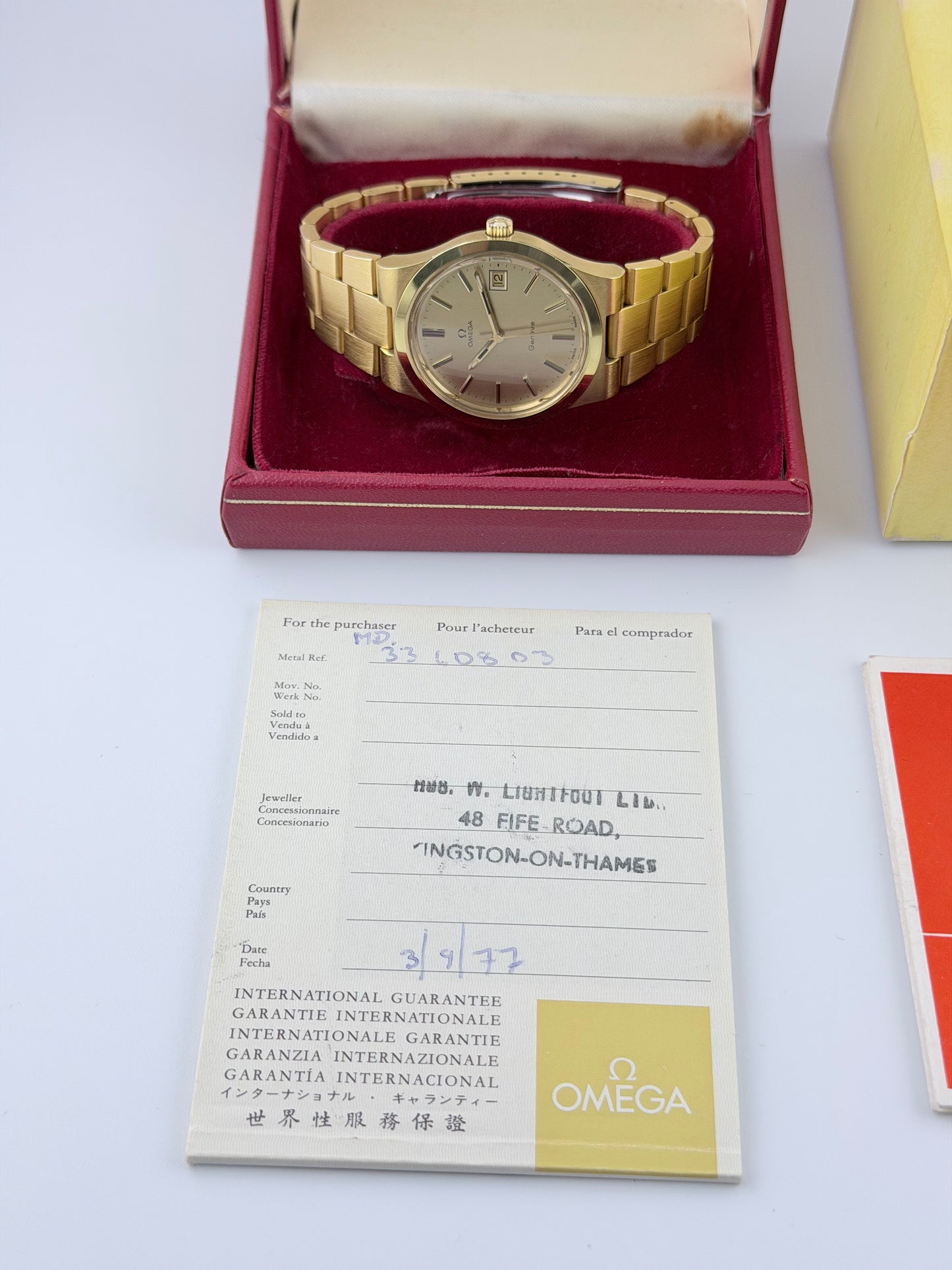 Omega Geneve Manual Wind Date - 136.0103 - Box and Papers!