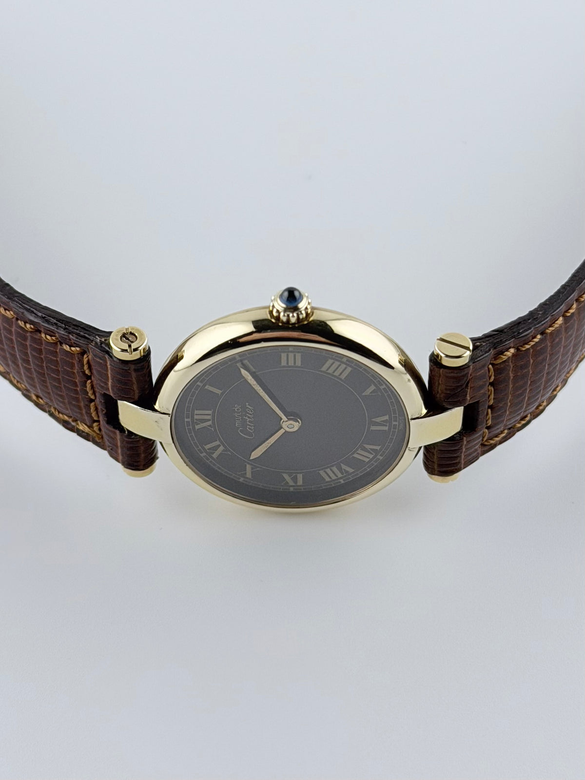 Cartier Must de Vendome Paris Quartz - 18 - Brown Wood Effect Dial - Ladies - FULL SET! - Ladies