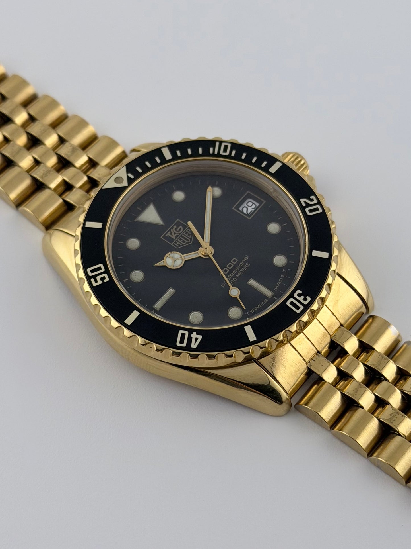 Tag Heuer Professional 1000 Quartz 200m 980.020N - Rare original gold plated configuration
