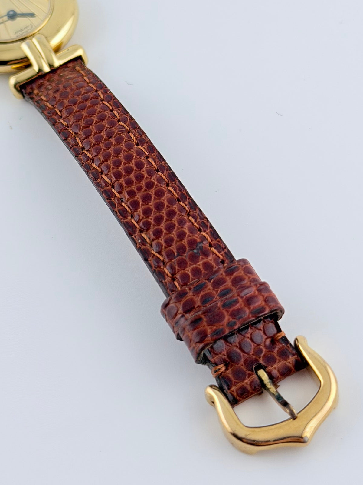 Cartier must de Colisee Quartz - 590002 - Ladies - Gold Art-Deco Dial - Original Strap and Buckle
