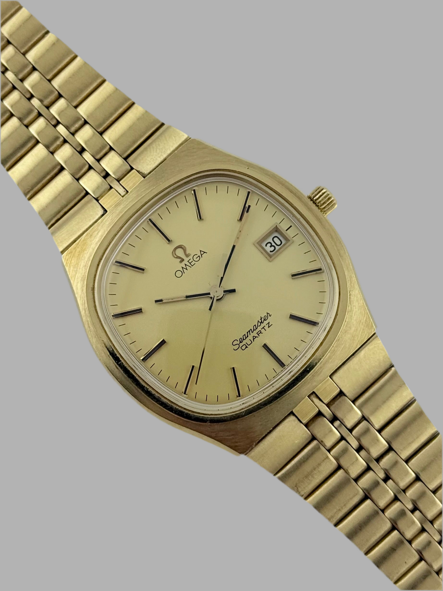 Omega Seamaster Quartz Date 196.0156 - Original Bracelet - FULL SET