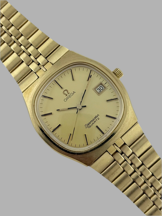 Omega Seamaster Quartz Date 196.0156 - Original Bracelet - FULL SET