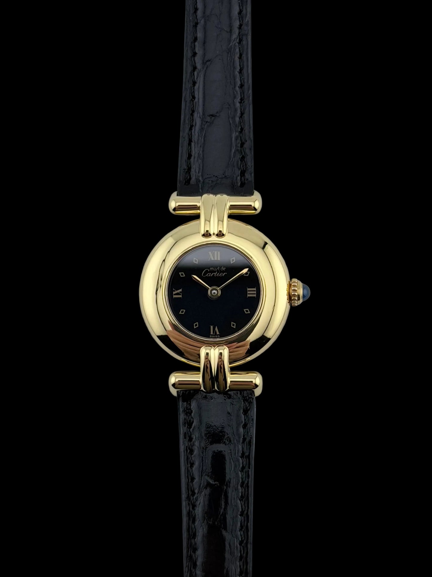 Near Mint! Cartier must de Colisee Quartz - 590002 - Ladies - Onyx Dial