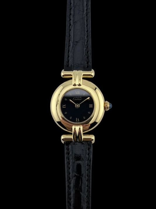 Near Mint! Cartier must de Colisee Quartz - 590002 - Ladies - Onyx Dial