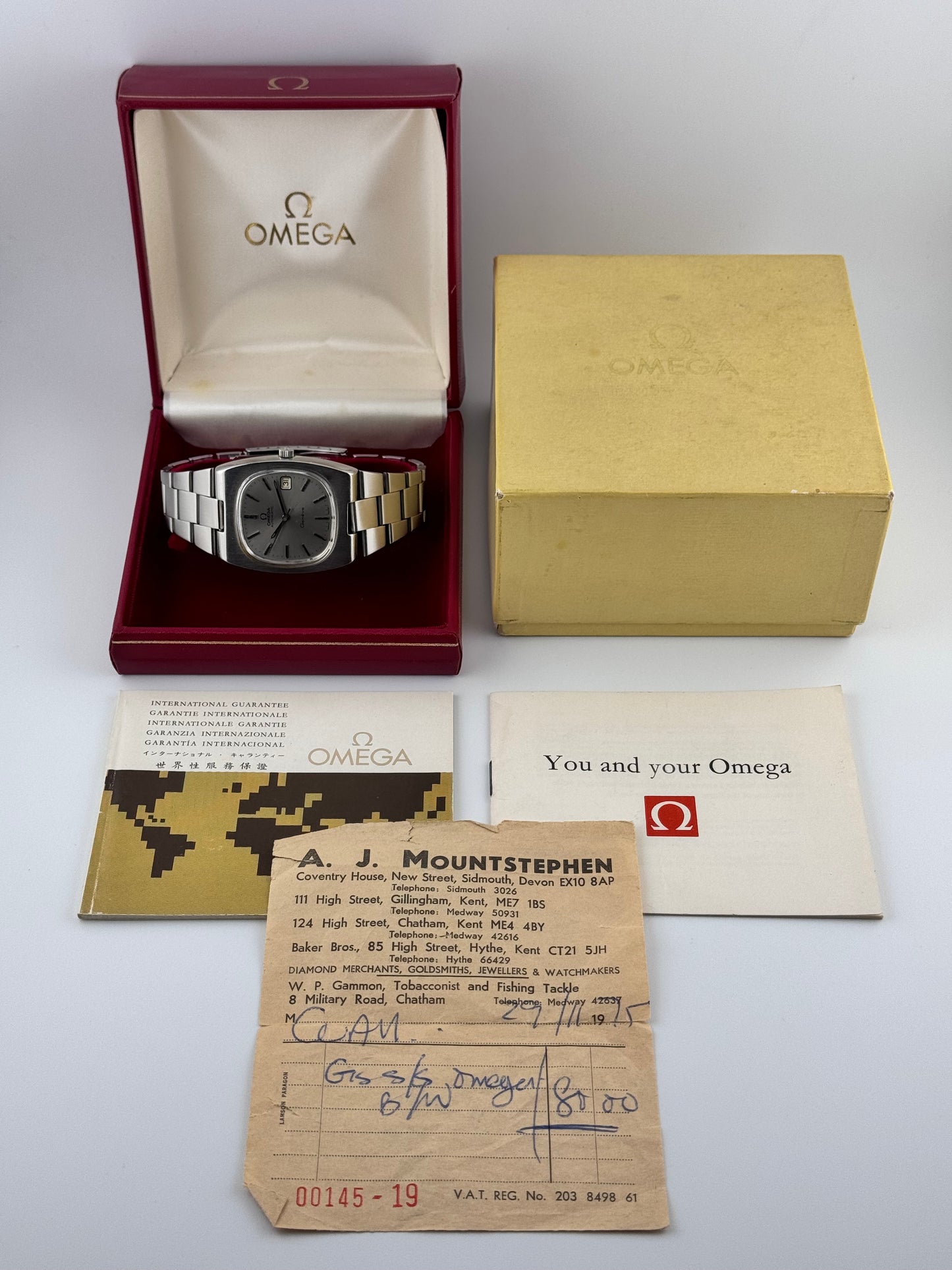 Omega Geneve Automatic Date TV Dial 166.0191 - FULL SET!