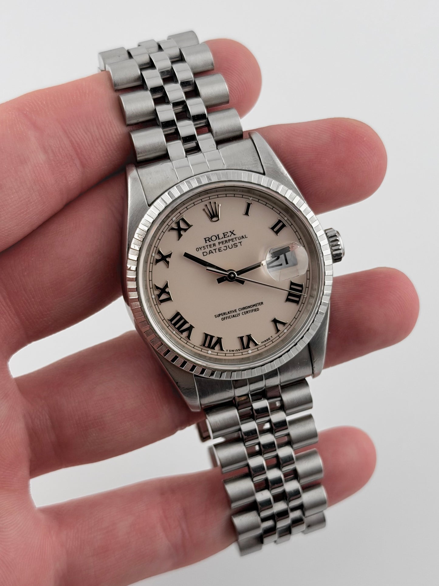 Rolex Datejust Oyster Perpetual - 16220 - Roman Numeral Dial - Original Box, Wallet & Booklets