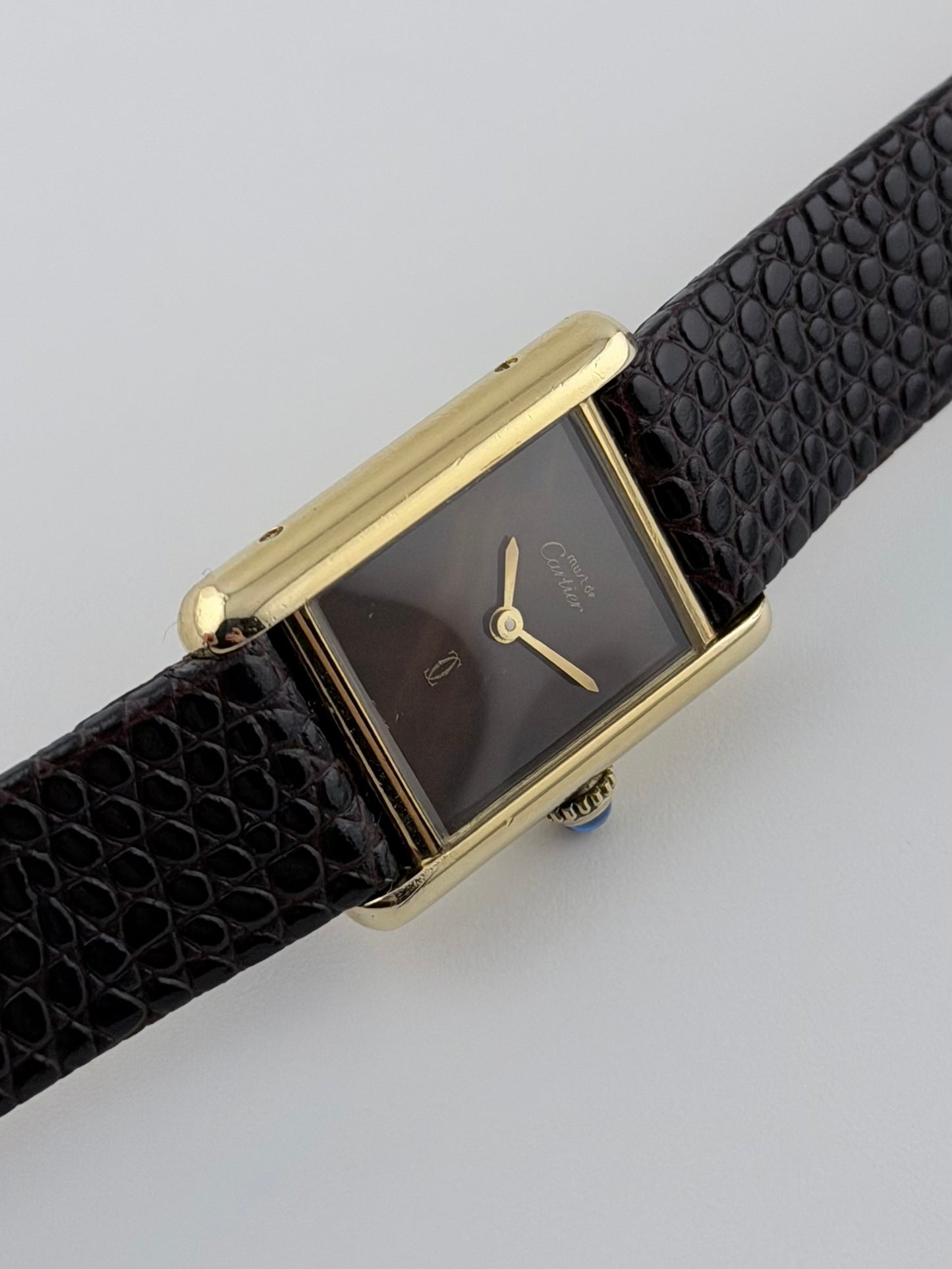 Cartier Must De - Tank Manual Wind - 3 - Wood Dial - Ladies