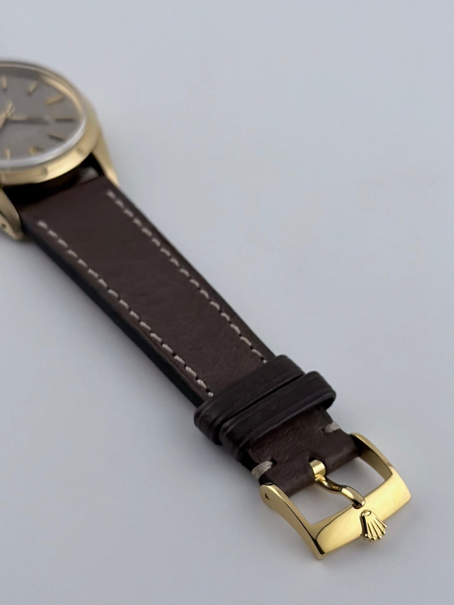 Rolex Oyster Perpetual Date Automatic - 1500 - 14k Gold - Rare Shantung Dial