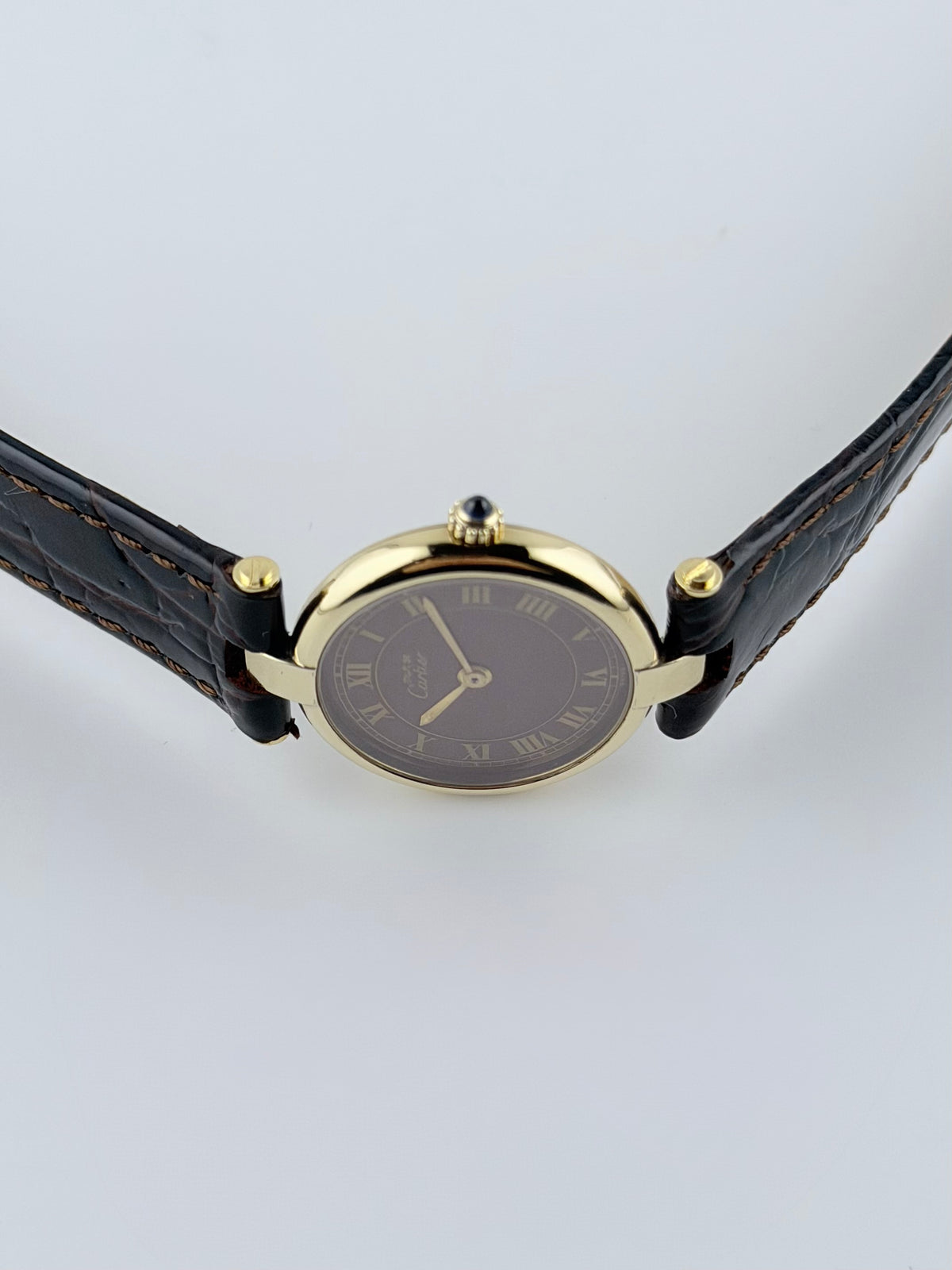 Cartier must de Vendome Quartz - 18 - Burgundy Roman Numeral Dial