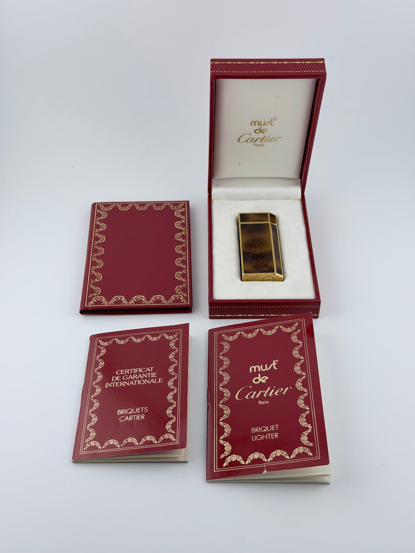 Cartier Lacquer Lighter Rare  - 1990s - Original Box & Papers