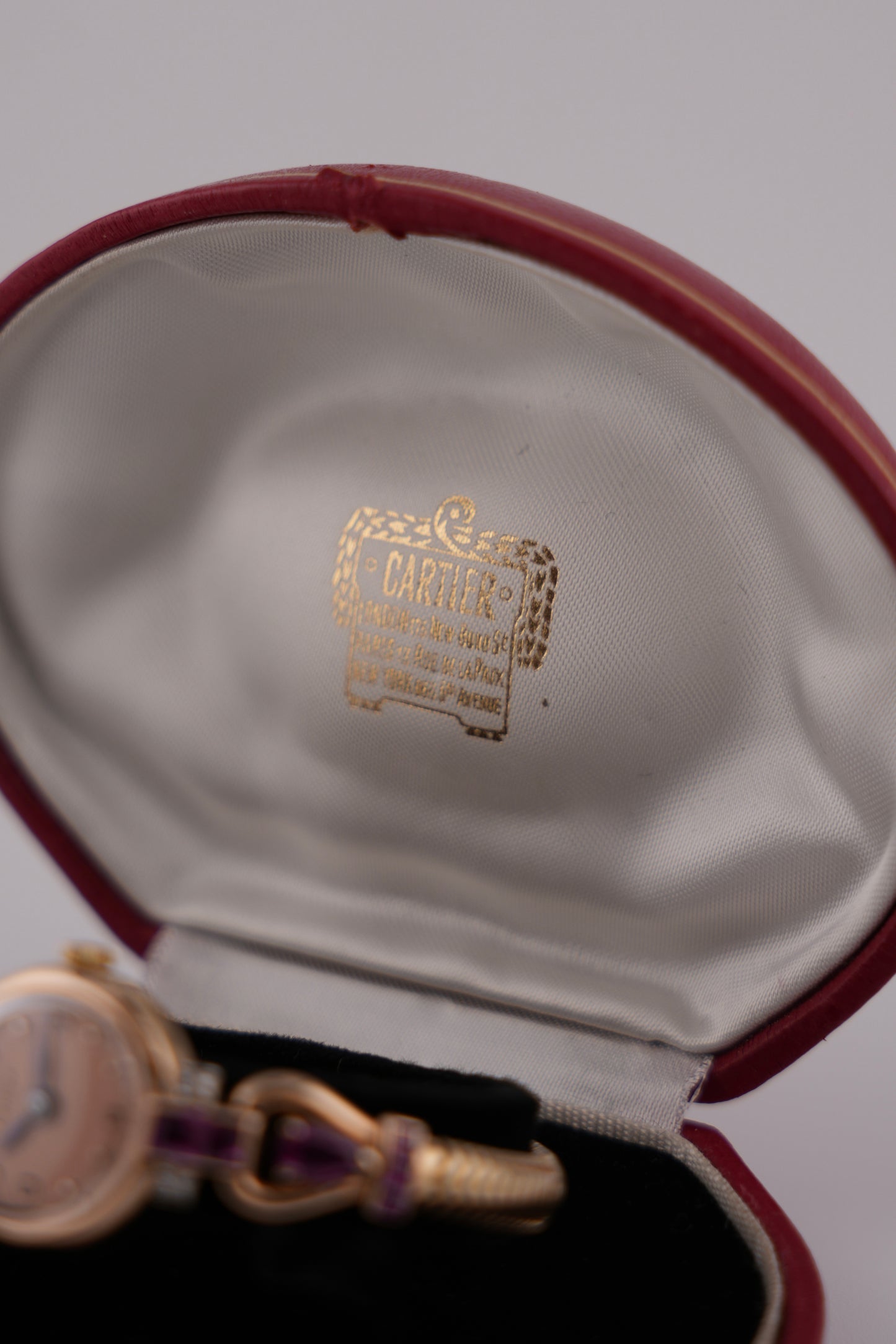 Cartier Ladies 14ct with Rubies and Diamonds Manual Wind - RARE watch and original Box