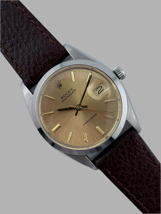 Rolex Oysterdate Precision 6694 Manual Wind - Rare Champagne Dial