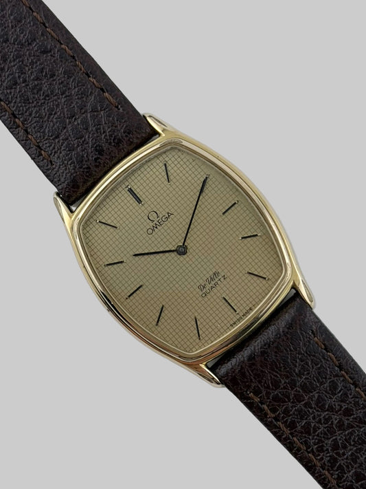 Omega DeVille Tonneau Quartz 191.0100 - Honeycomb Pattern Dial