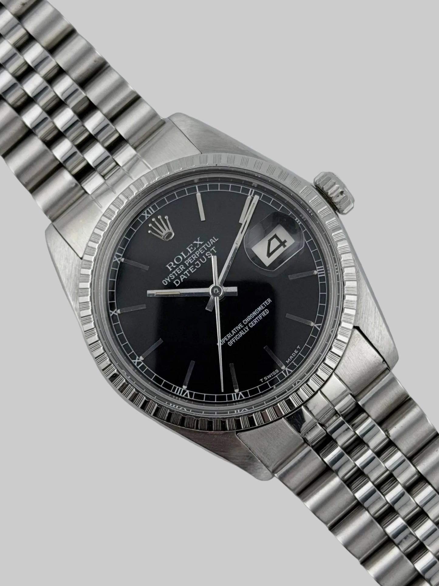 Rolex Datejust Oyster Perpetual - 16030 - Black - Original Box and Papers