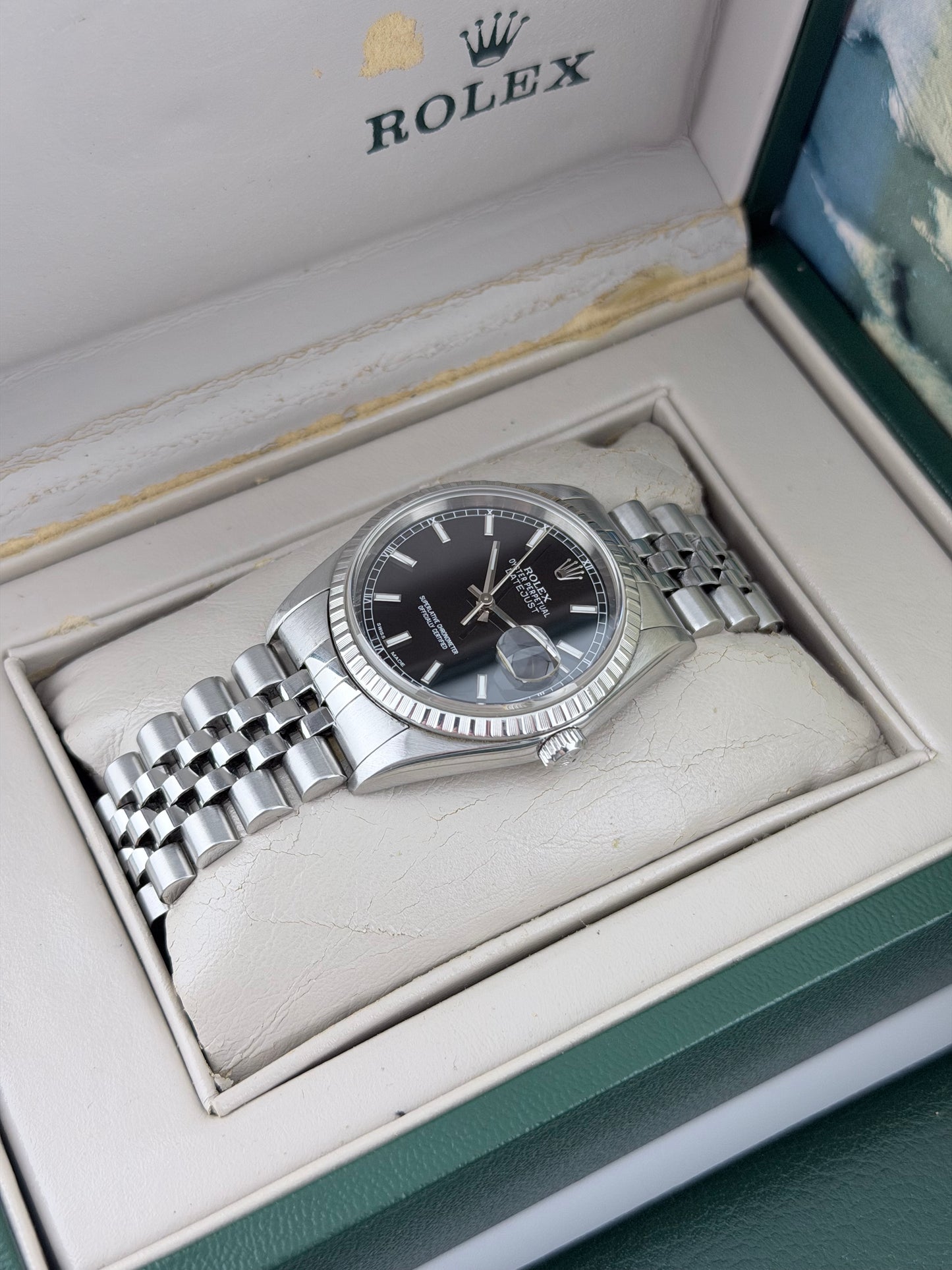 Rolex Datejust Oyster Perpetual - 16220 - Roman Numeral Dial - Original Box and Booklets