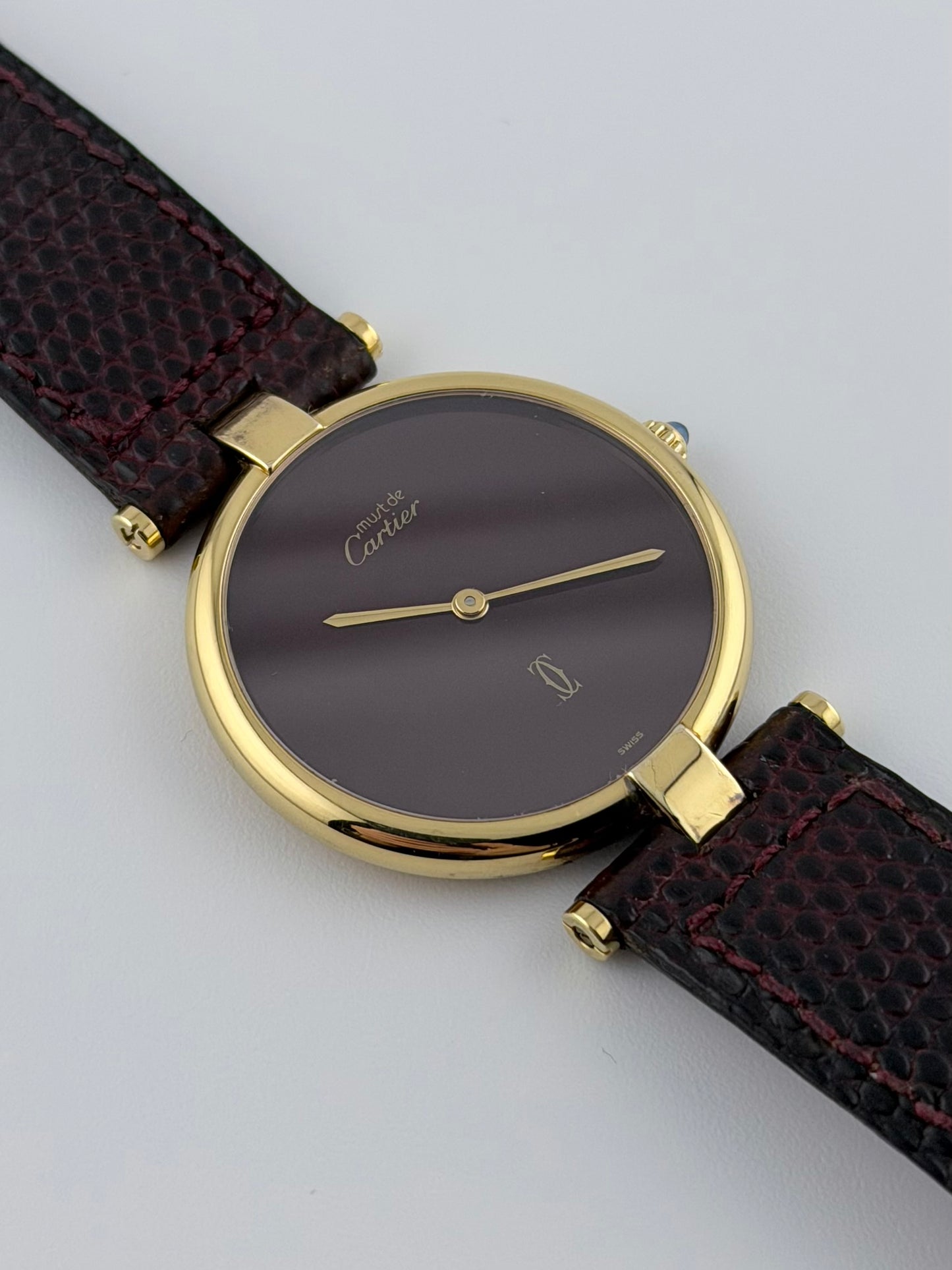 Cartier Must De Vendome Quartz - 17 - Burgundy Dial