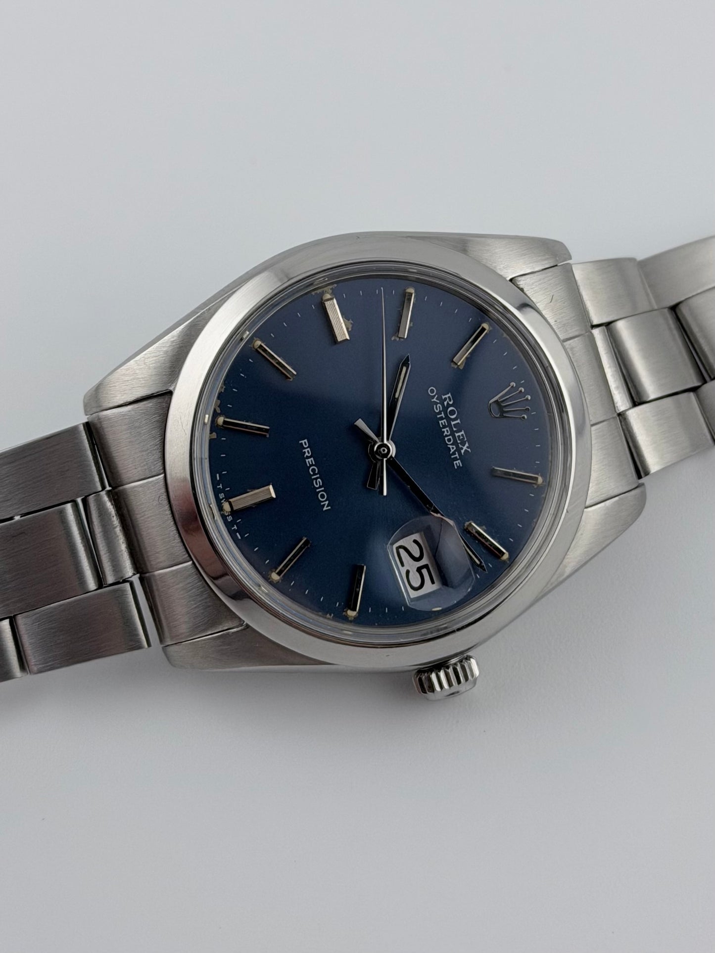 Rolex Oysterdate Precision Manual Wind - 6694 - Blue Sunburst Dial!
