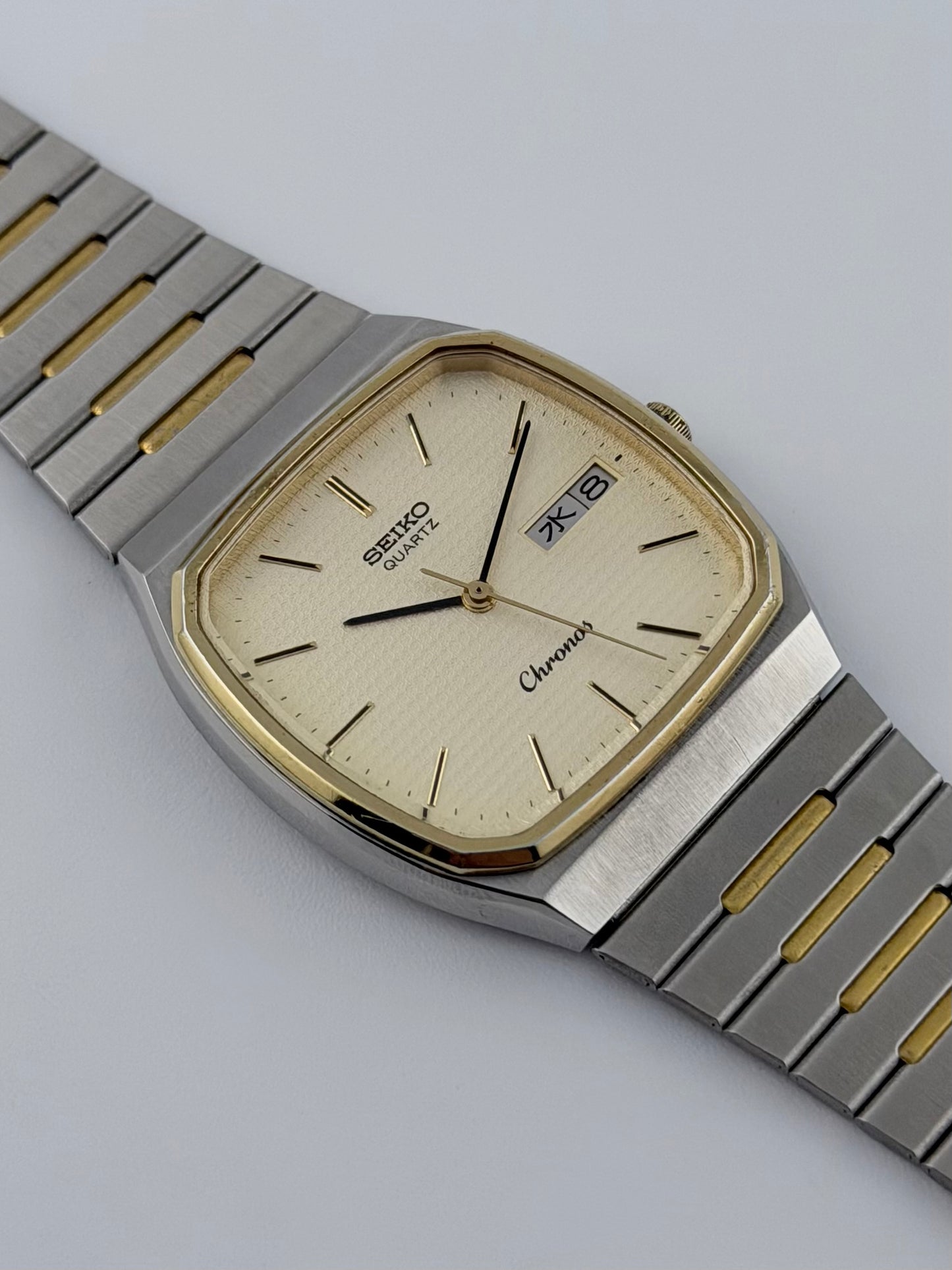 Seiko Chronos Tank Quartz Day-Date - JDM - 7433-5040