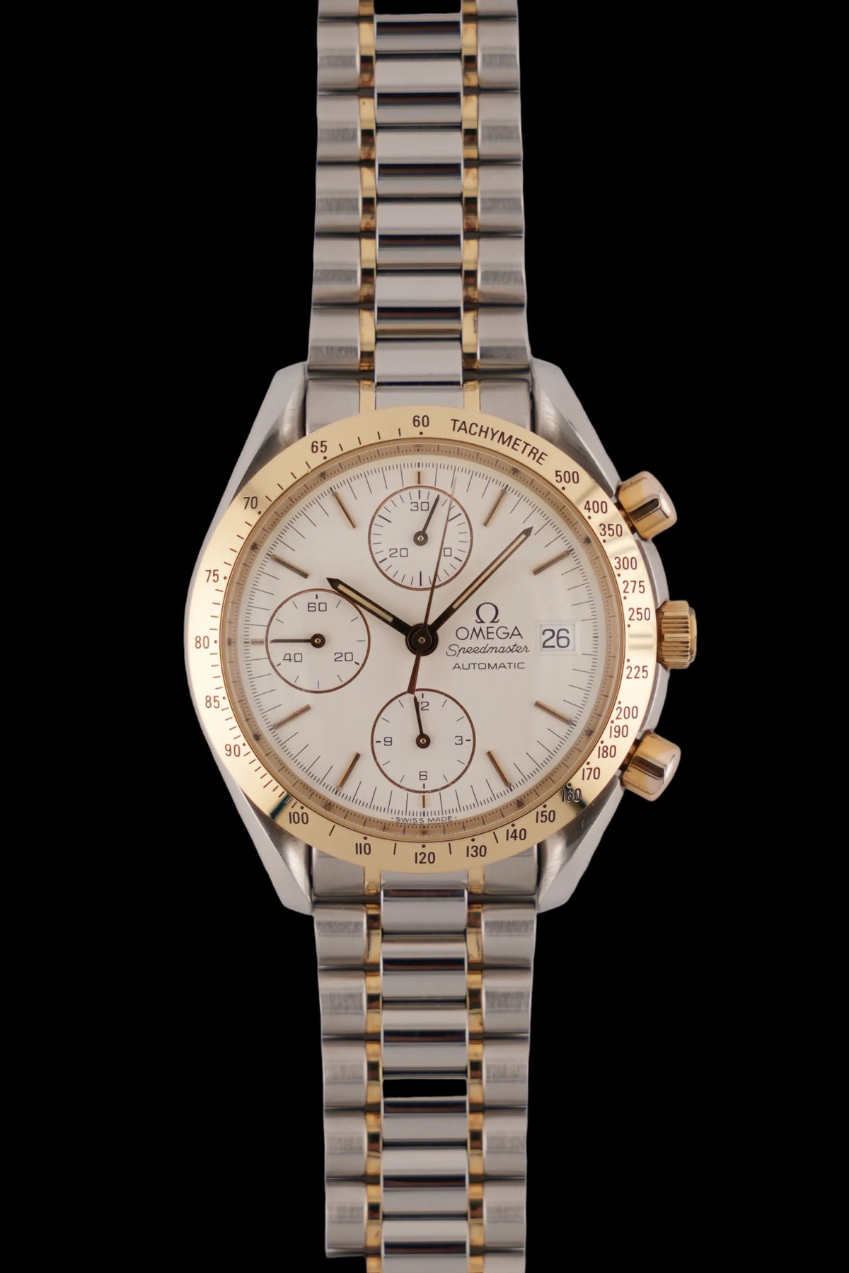 Omega Speedmaster Automatic Chronograph Date - Two-Tone - 375.0043 - Exceptional Condition