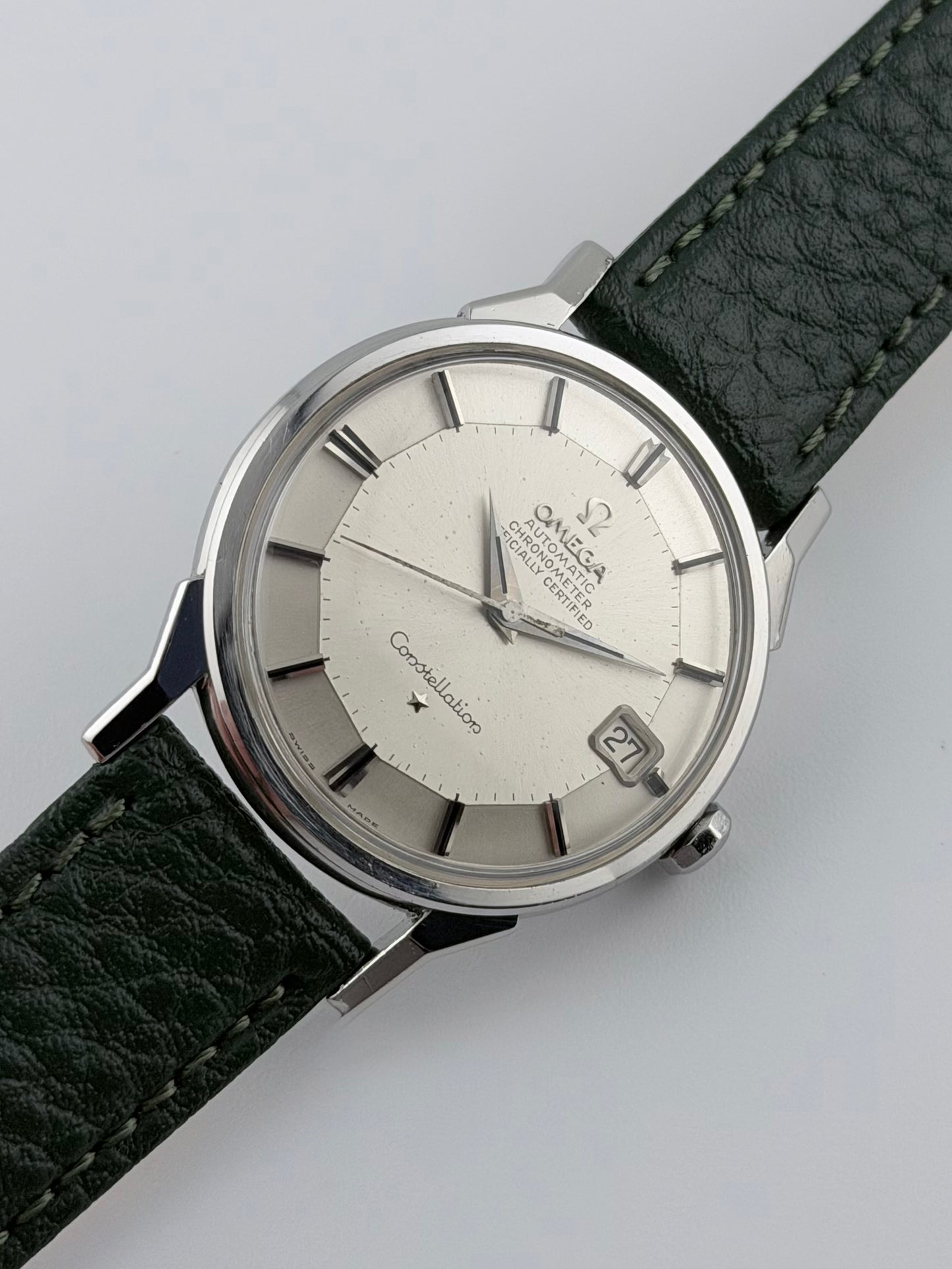 Omega Constellation Chronometer Automatic Date Pie Pan 168.005 - Dog Leg Lugs