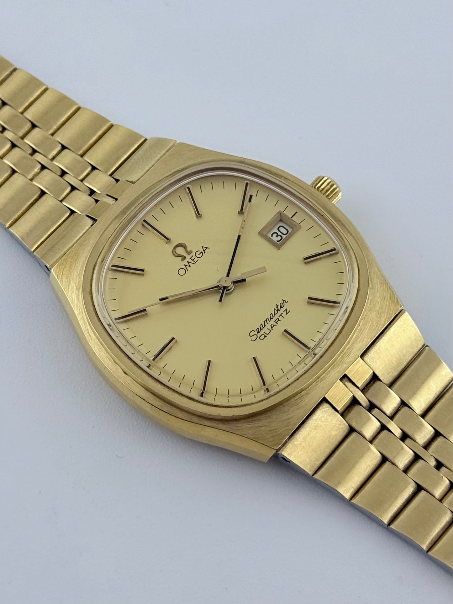 Omega Seamaster Quartz Date 196.0156 - Original Bracelet - FULL SET