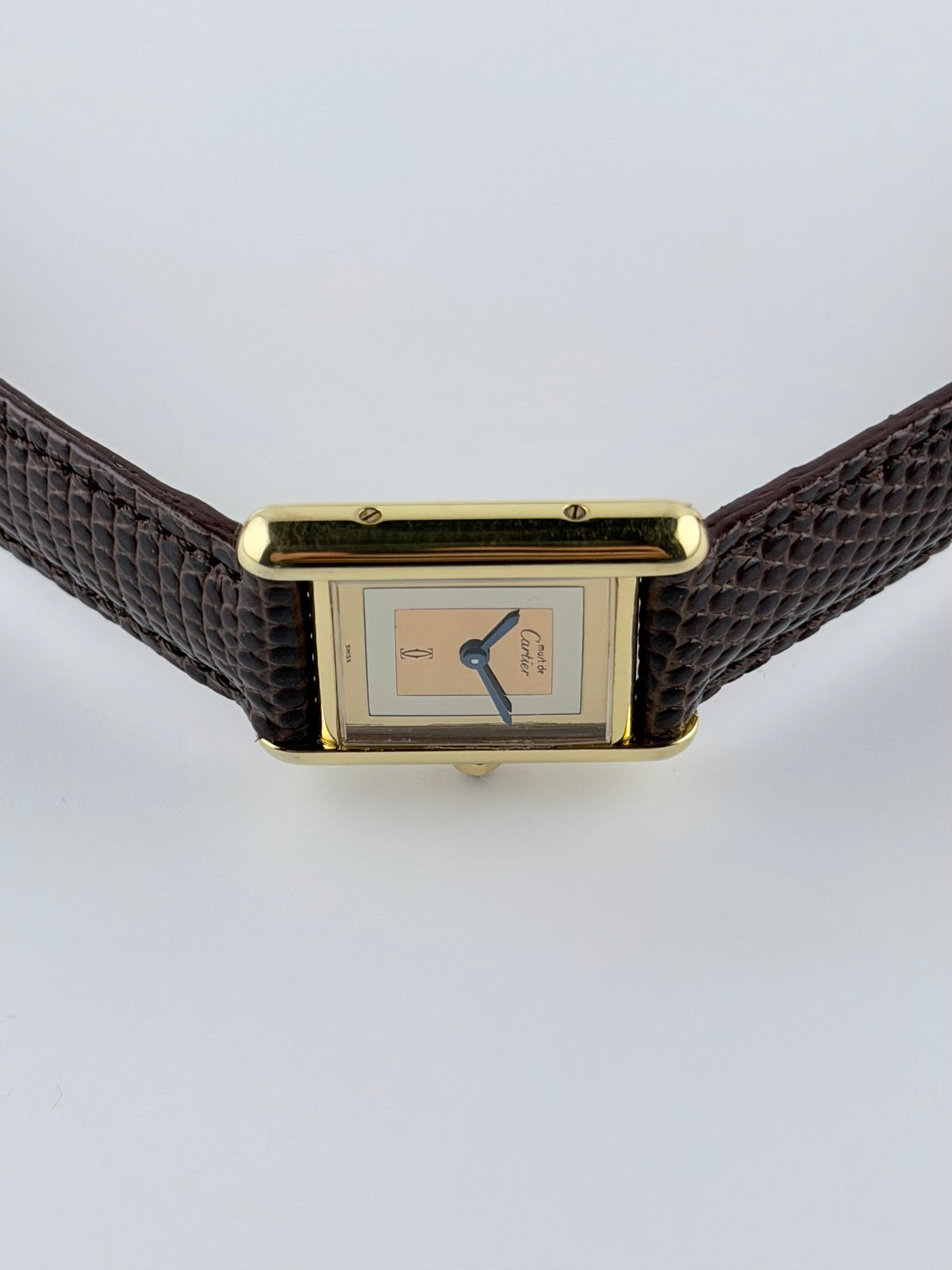 Cartier Must de Paris Tank Quartz - 3-66001 -Trinity Dial - with Cartier pouch