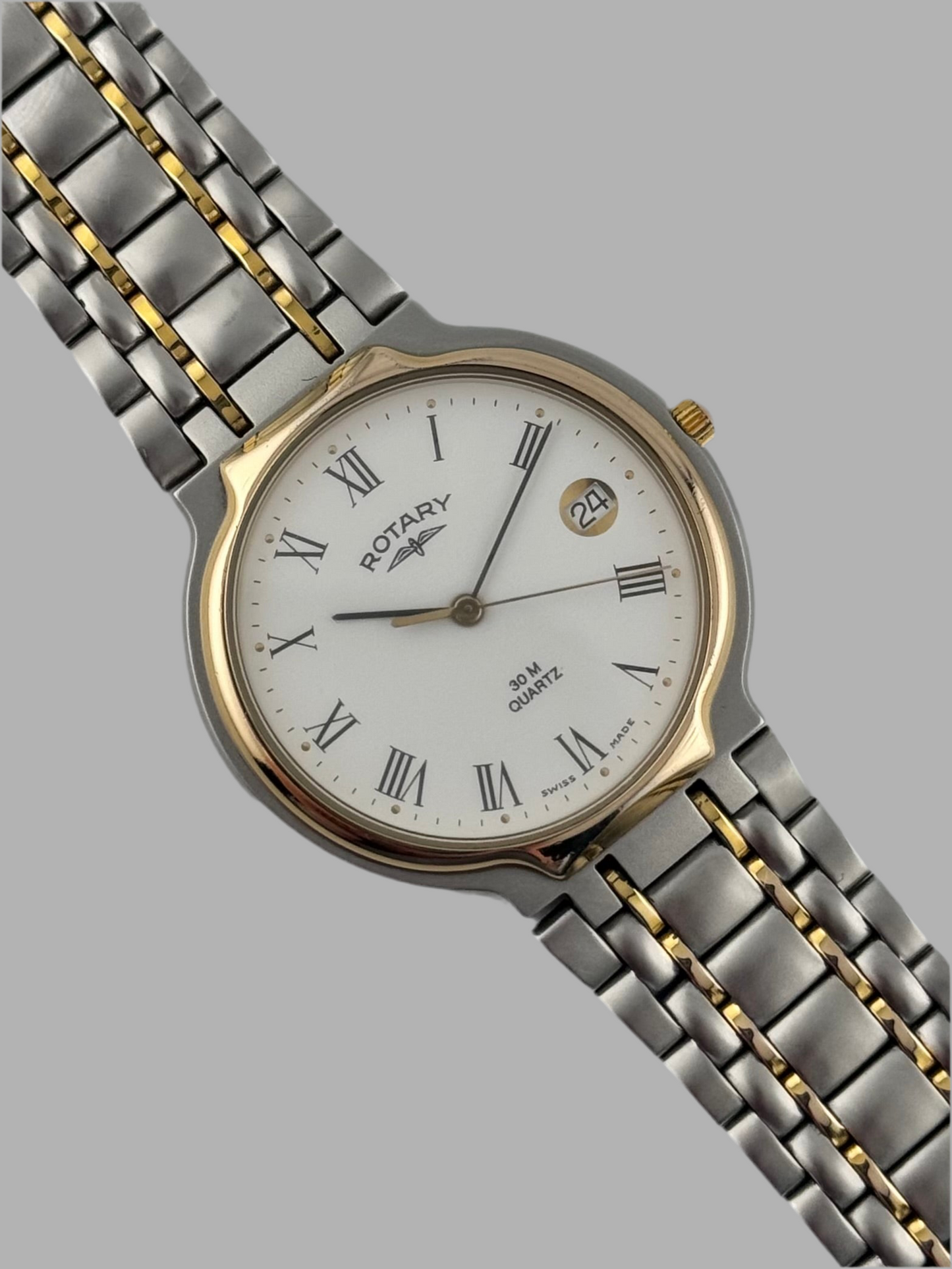 Rotary 30m Quartz - Date - with BOX