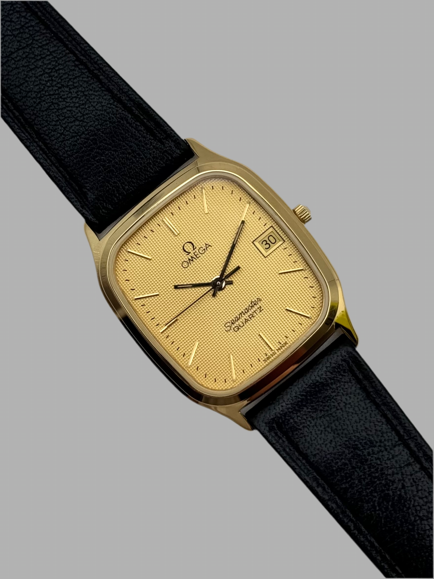 Omega Seamaster Tank Quartz Date - Original Box, Strap & Buckle - 196.0237