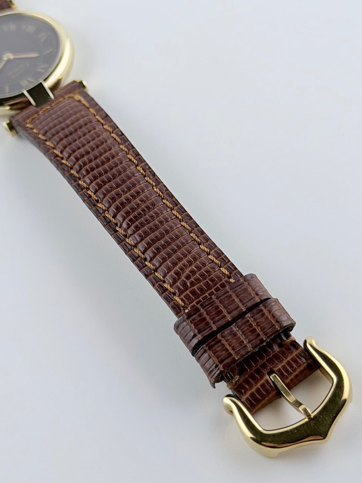 Cartier Must de Vendome Paris Quartz - 18 - Brown Wood Effect Dial - Ladies - FULL SET! - Ladies
